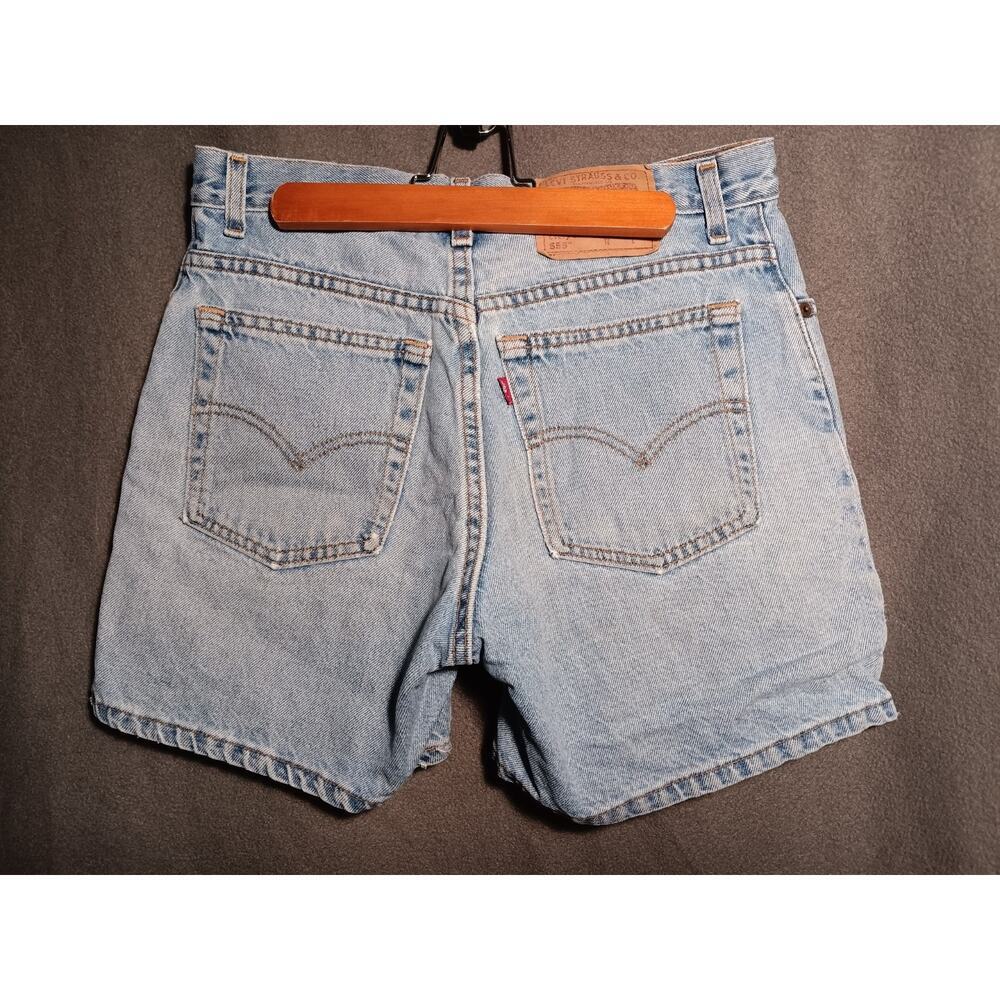 Levi’s 505 Shorts 90s USA Made Valencia 555 Light Wash Zip Fly Size 8 RARE - Picture 1 of 10